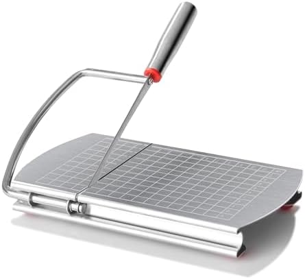 Faat3Coi4 Cheese Slicer with Blade for Block Cheese, Handheld Cheese Cutter Board, Stainless Steel Cheese Cutting Board for Block Cheese, Butter, Sausages, Fruits Kitchen Gadget