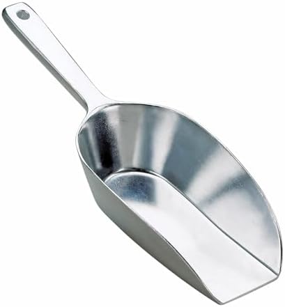 HIC Kitchen Flat Bottom Food Utility Scoop, 8.75-Inches, 210-Millimeters, Commercial-Grade Anodized Cast Aluminum