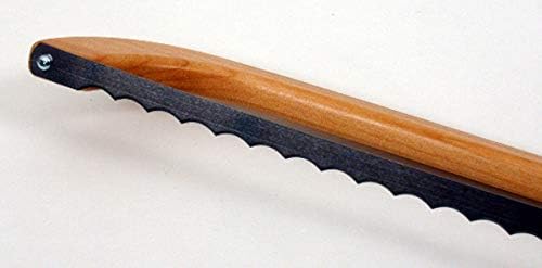 Out of the Woods of Oregon Bread and Bagel Slicer Bow Saw Bread Knife for Home Made Bread - Natural Alder - Choose from RIGHT OR LEFT HANDED (Maple - Left Handed)