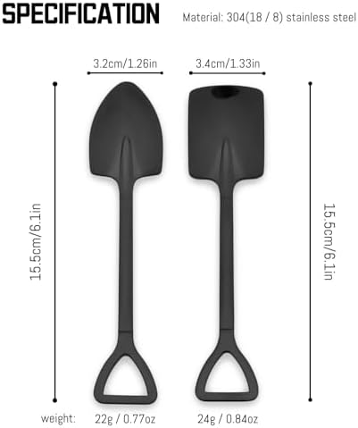 2 Pack Personalized Spoons, 6-Inch Engraved Ice Cream Spoon, Custom Stainless Steel Coffee, Dessert, and Fruit Shovel Spoon with Name, Ideal for Anniversaries, Weddings, and Gifts