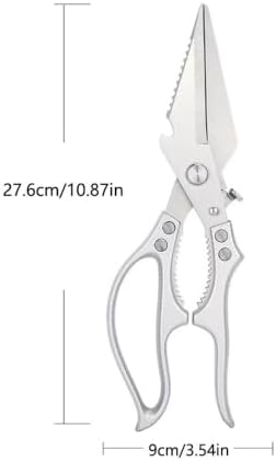 Heavy Duty Stainless Steel Kitchen Scissors-All Purpose Heavy Duty Poultry Shears for Meat,Chicken Bones and Turkey,Dishwasher Safe Sharp Japanese Cooking Shears, Gifts for Women(Red)