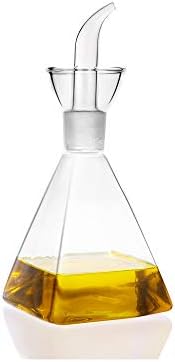4 oz / 125 ml No Funnel Needed Olive Oil & Vinegar Dispenser Glass Cruet Decanter for Kitchen,Lab glassware seal handicraft Keeps Oil Fresh Longer