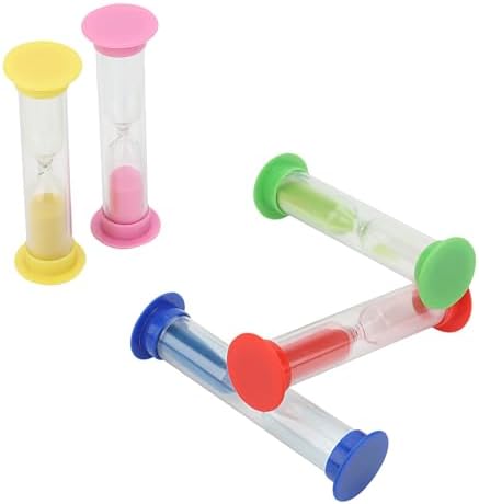 MUKCHAP 50 PCS 1 Minute Sand Timer, 8.7 x 2.5cm Colorful Hourglass Sandglass Timer, 5 Colors Small Plastic Sand Clock for Home, Office