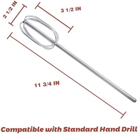 Hand Mixer Beaters used with Standard Hand Drill,Meat Chopper,Hamburger Chopper,Potato Masher,304 Stainless Steel Meat Whisk for Stirring Eggs,Chocolate,Butter,Patties and Cream