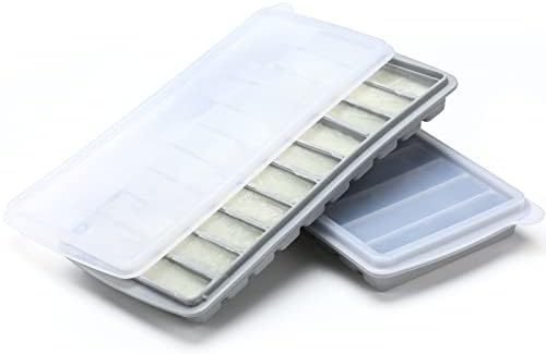 Eaasty 2 Pcs Breastmilk Freezer Storage Baby Food Milk Freezer Trays, Gray