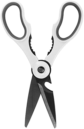 Premium 4-in-1 Kitchen Shears - White & Black - 1 Set (1 Scissor)