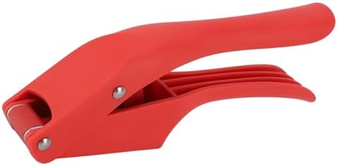 2 in 1 Garlic Mince and Garlic, Garlic Press, Garlic Mincer Tool with Ergonomic Handle Easy To Squeeze for Kitchen (Red)