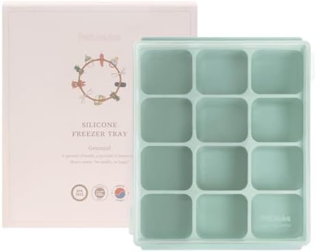 Baby Food Storage Silicone Cubes, Ocean Blue, 12 Cubes 1.5oz