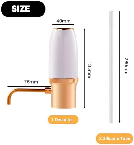 Electric Wine Aerator Dispenser,Electric Smart Decanter TYPE C Rechargeable