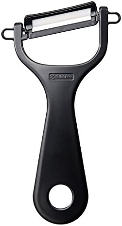 Kyocera CP-NA09 Ceramic Peeler, Rust Free, Easy to Clean Peeler, Black, Oblique Blade Type, Light and Sharp to Use, Keeps Sharp, Does Not Accidentally Accept Money-Disinfecting Bleaching