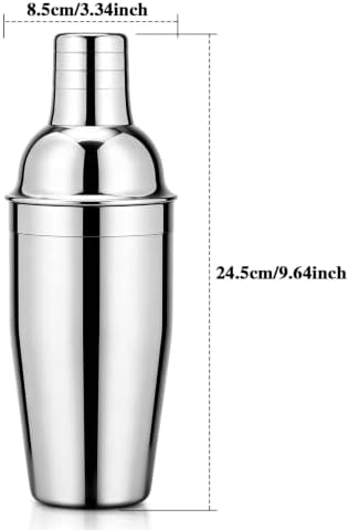 25oz Cocktail Shaker with Jigger Lid & Silicone Seal