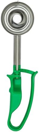 【Extended】Size 12 GREEN (2.78 oz.) VODOMAX Commercial Food Disher, Portioner, 13 Sizes, #12 Scoop, Stainless SUS304, Palm-Squeeze Disher, Large Food Disher, Gelato Scoop, Ice Cream Scoop