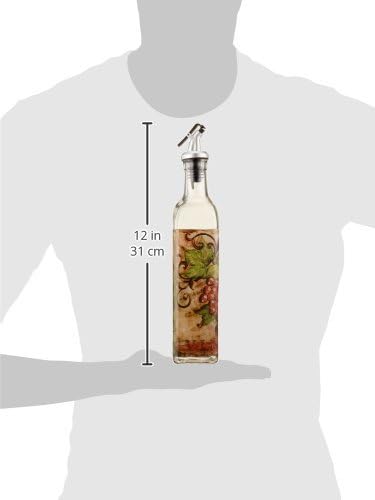 Grant Howard Vino Oil &Vinegar Glass Cruet, 16 oz, Multicolored