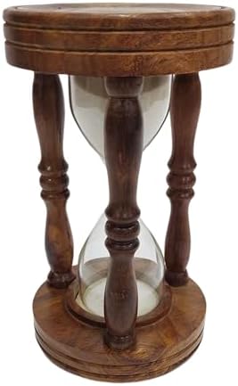Wooden Glass White Sand Timer Hourglass