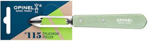 Opinel No. 115 Essential Stationary Peeler, Hornbeam Wood (Sage Green)