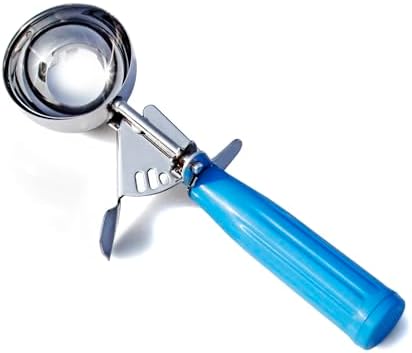 Cuisinox Ice Cream Scoop, Disher Food Portion Scoop for Serving and Prep, Spring Action Stainless Steel, Blue #16 (2 oz)