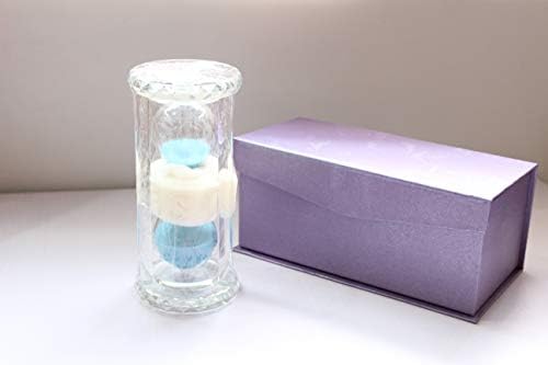 60 Minutes Hourglass Timer,Crystal Sand Timer Diamond Carving Surface,Good for Kitchen Office Desk Coffee Table Book Shelf Cabinet Decor Christmas Birthday Present Gift Box Package,(Blue)