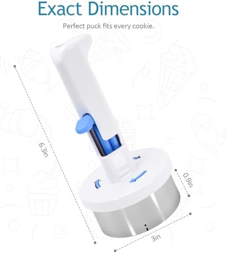 Stainless Steel Ice Cream Sandwich Maker,Ice Cream Sandwich Scoop,Ice Cream Scoop with Trigger,Easy Release Sandwich Cookie Scoops For Kitchen and Dessert Shop