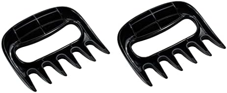 Restaurantware Met Lux 4.5 x 4.1 Inch Meat Claws 2 Meat Shredders - Sharp Blades With Handle Black Plastic Bear Claws Durable For Shredding Pork Chicken or Turkey