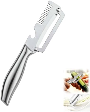 Premium Vegetable Peeler with Wooden Handle and Bottle Opener, Multi-Functional Vegetable Peeler for Fruit Pumpkin Peeling Potato and other vegetables or fruits (B-1pcs)