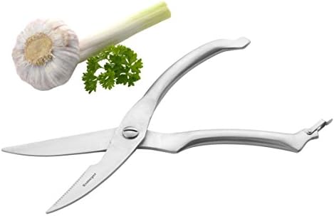 Esmeyer Poultry Shears "Polly Special Steel Blade" Handle 18/0 Stainless Steel with Clip Closure 26.7 x 6 x 2.2 cm