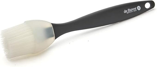 De Buyer 4807.60 N Silicone Pastry Brush, Oval, Black, 1.5 cm