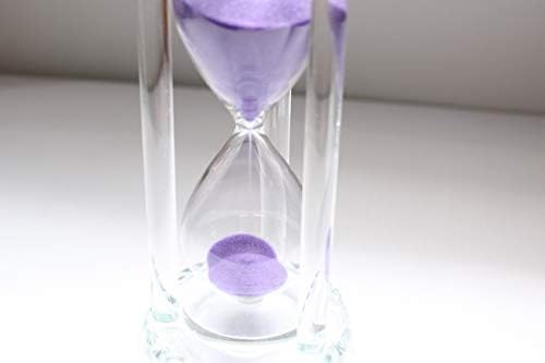 60 Minutes Hourglass Timer,Crystal Sand Timer Diamond Carving Surface,Good for Kitchen Office Desk Coffee Table Book Shelf Cabinet Decor Christmas Birthday Present Gift Box Package,(Purple)