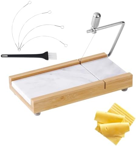 Tianman Marble Cheese Slicer/Cutter & 4 Cutting Wires,Heavy Duty8.27"x 4.4"