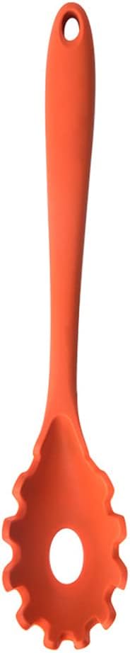 Magik 1-2 Pack Silicone Pasta Fork Heat Resistant Noodle Spaghetti Server Spoon (Orange, 1 Pack)