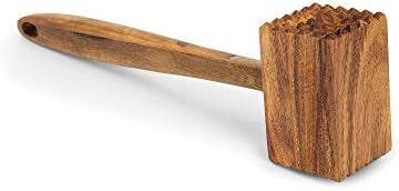 Ironwood Gourmet Acacia Wood Meat Tenderizer, 11.5-inches, Brown