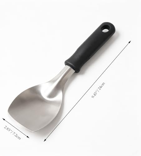 Heavy Duty Flat Ice Cream Spade Scoop with Plastic Handle 2 Pack
