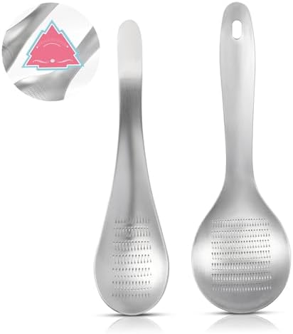 2Pcs Stainless Steel Garlic Grinders Ginger Grater Zester Spoons Fruit Vegetable Grater Spoon for Kitchen