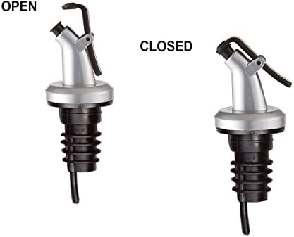 Cuisinox Italian Glass Olive Oil Bottle Dispenser with Dripless Spout, 11.8" (17 oz)