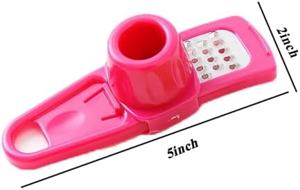 Angel's Peel Lounge Multipurpose Garlic Mincer and Garlic Crusher - Easy Squeeze Clean Garlic Press, Dishwasher Safe Sturdy Tool Compact and Portable Design for Extracts More Paste Per Clove - Pink