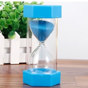 Blue Sand Timers 30 Second, Hourglass Sand Timers Sand Glass Timer with Plastic Protective Cover for Toothbrush Timer Games Classroom Home Office Tea Cooking