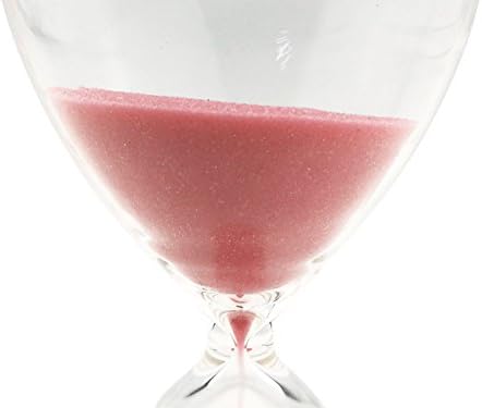Large Fashion Colorful Sand Glass Sandglass Hourglass Timer Clear Smooth Glass Measures Home Desk Decor Xmas Birthday Gift (5 Minutes, Pink)