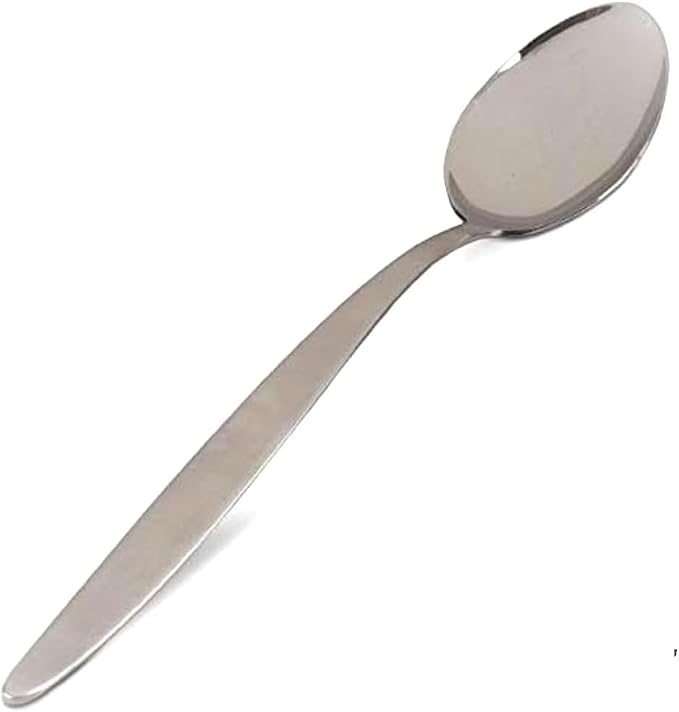 Chef Kunz Spoon XL | Pack of 2 | 12 inch 18/10 Stainless Steel | Large Cooking, Basting, Plating, Quenelle and Serving Spoon | Chef Spoons with Ergonomic Long Handle