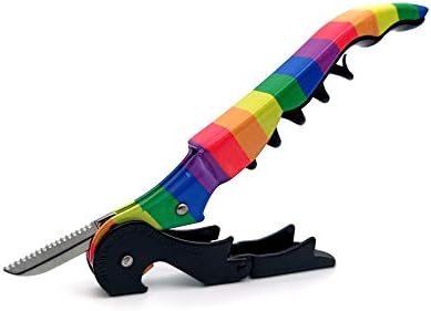 Pulltap's Genuine Pride LGBTI Waiter's Corkscrew – Double-Hinged Wine Key with Hinged Foil Cutter – Patented Design – Made in Spain – Pride LGBTI