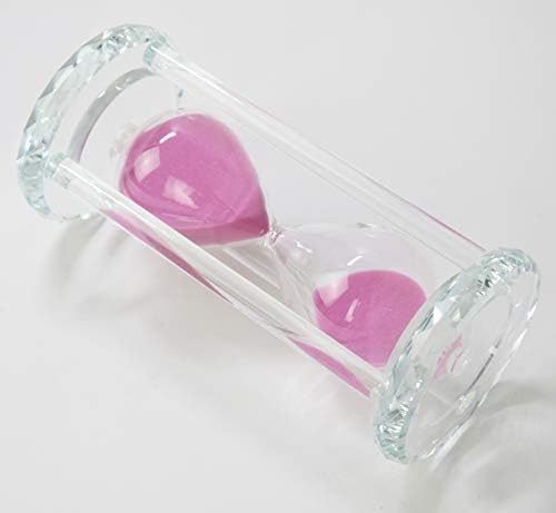 60 Minutes Hourglass Timer,Crystal Sand Timer Carving Surface,Hourglass for Kitchen Office Desk Coffee Table Book Shelf Cabinet Home Decor Birthday Gift Box Package,2 Color (Romantic Pink)