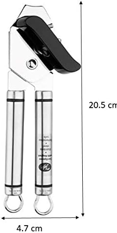 Tala Stainless Steel Can Opener, Traditional Manual Design Will Open Foods tins with Ease, Comes with a Built in Bottle Opener, Large Comfortable Handle