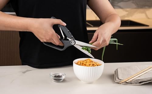 Zyliss All Purpose Shears - Stainless Steel, Heavy-Duty Kitchen Scissors for Food - Spring-Assisted Chef Scissors for Poultry, Vegetables & More - Dishwasher Safe - Multi-Purpose Kitchen Tool
