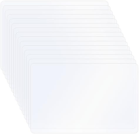 15 Pcs Flexible Plastic Cutting Mats, 17 x 11 Inch Clear Plastic Cutting Board Mats Wipeable Frosted Placemats for Kitchen, Cooking, Table, Writing