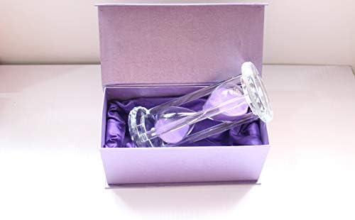 60 Minutes Hourglass Timer,Crystal Sand Timer Diamond Carving Surface,Good for Kitchen Office Desk Coffee Table Book Shelf Cabinet Decor Christmas Birthday Present Gift Box Package,(Purple)