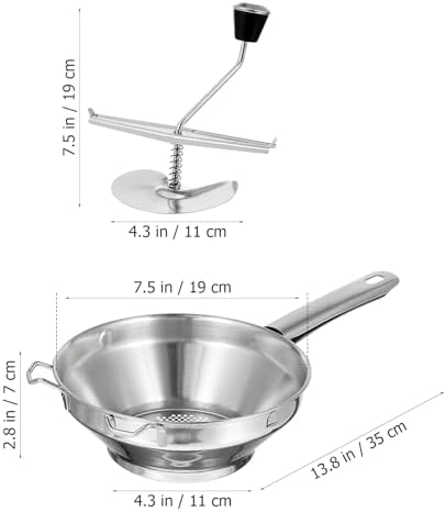 UPKOCH 1pc Stainless Steel Potato Ricer and Masher - Manual Kitchen Tool for Fluffy Mashed Potatoes, Tomatoes, Jam- Heavy Duty Design for Home and Commercial Use (Silver)
