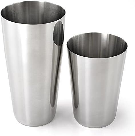 Barfly Superfly Tin Set Cocktail Shaker, (18 oz and 28 oz), Heavyweight Stainless, (M37161)