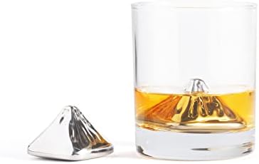Outset Stainless Steel Whiskey Stone Set, 2 Mountain Chillers