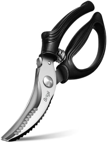Brigii Kitchen Shears, Heavy Duty Poultry Shears, Stainless Steel Scissors