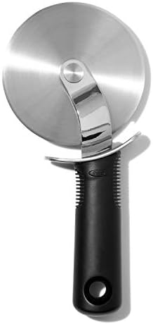 OXO Good Grips Pizza Wheel and Cutter + OXO Good Grips 12-Inch Stainless-Steel Locking Tongs Bundle