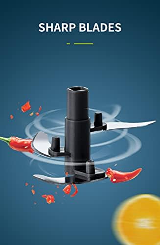 New Model Multi-Function Food Pull Chopper String Corded with Stainless Steel Quick Slicers Processor Grater Cutting Vegetable Onion Tomato Garlic Fruit Meat, Green, 4.33 X 4.71 (CS-8536-AA)