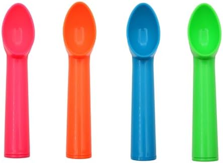 Plastic Ice Cream Scoop & Fruit Scoop Nonstick Ice Cream Spoon with Comfortable Handle for Home Gatherings Dessert Shops and Kitchen Tools (4)